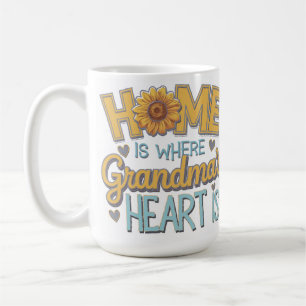 Heart warming Cozy Sunflower Grandma's Love Coffee Mug