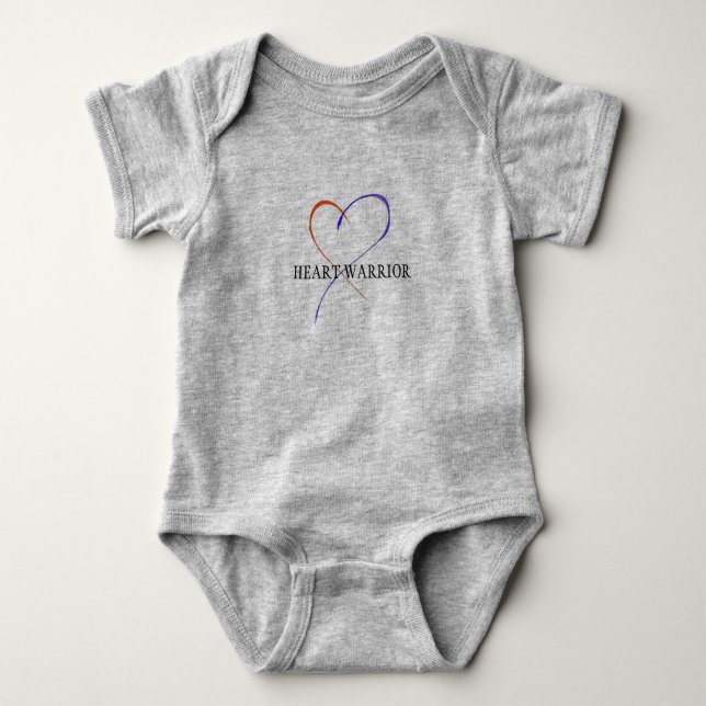 Heart Warrior Baby Bodysuit (Front)