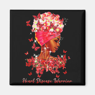 Heart Warrior Butterflies Women Red Heart Disease Magnet