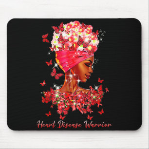 Heart Warrior Butterflies Women Red Heart Disease Mouse Mat