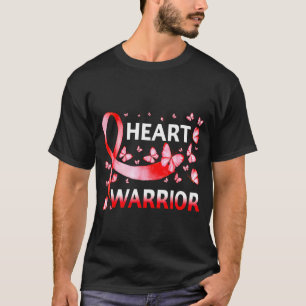 Heart Warrior Butterfly Heart Disease Awareness  T-Shirt