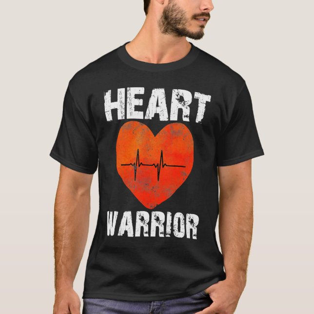 Heart Warrior CHD Awareness Present Congenital Hea T-Shirt (Front)