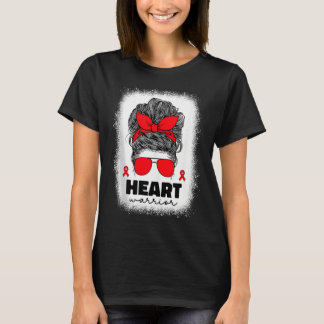 Heart Warrior For Women Mom Heart Disease Awarenes T-Shirt