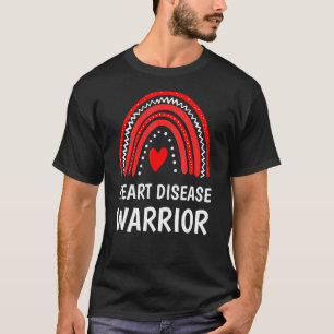 Heart Warrior Go Red Ribbon Rainbow Heart Disease T-Shirt