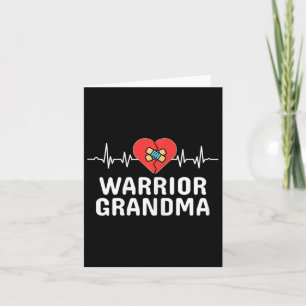 Heart Warrior Grandma Chd Congenital Heart Disease Card
