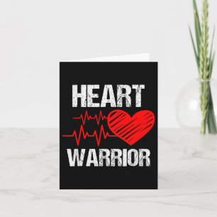 Heart Warrior Heart Disease Awareness Month Red He Card
