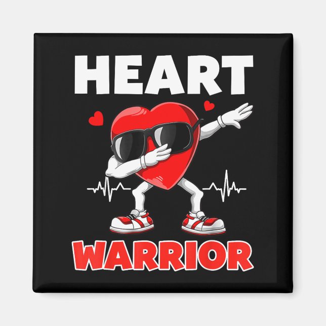 Heart Warrior Heart Disease Awareness Month Red He Magnet (Front)