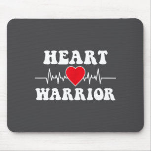 Heart Warrior Heart Disease Awareness Month Red He Mouse Mat