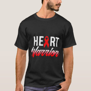 Heart Warrior Heart Disease Awareness Support Squa T-Shirt