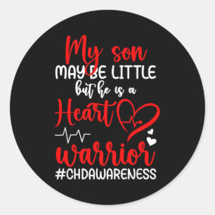 Heart Warrior Mother Chd Awareness Chd Mom Of A Ch Classic Round Sticker