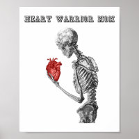 Heart Warrior Mum Skeleton Human Heart Disease Gra