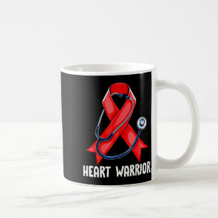 Heart Warrior Stethoscope Red Nurse Heart Disease Coffee Mug