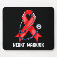 Heart Warrior Stethoscope Red Nurse Heart Disease