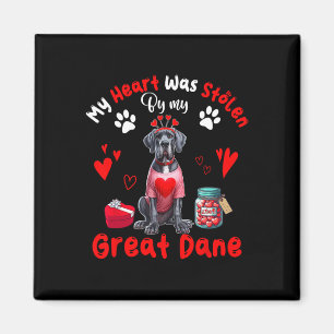 Heart Was Stolen By My Great Dane Valentine Dog Ow Magnet