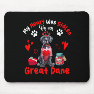 Heart Was Stolen By My Great Dane Valentine Dog Ow Mouse Mat