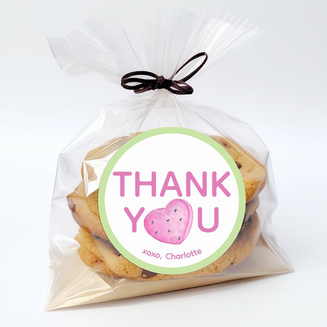 Heart Watermelon Thank You Sticker – Summer  (Creator Uploaded)