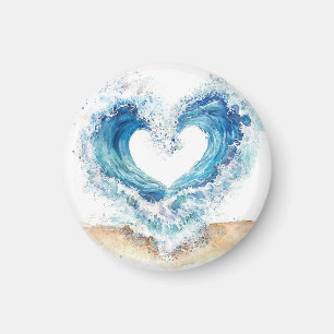 Heart Wave Stickers Ocean Love Sticker Sheet Magnet