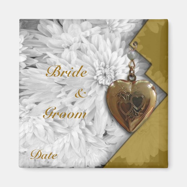 Heart Wedding Favour Magnet (Front)