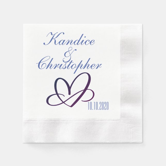 Heart Wedding Napkin (Front)