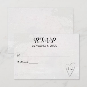 Heart Wedding RSVP Card