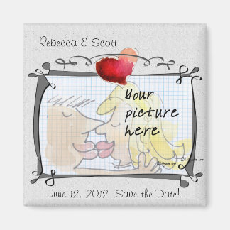 Heart Wedding Save the Date Photo Magnets