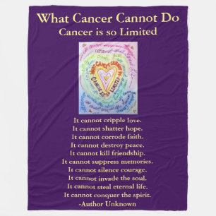 Heart What Cancer Cannot Do Custom Chemo Blanket