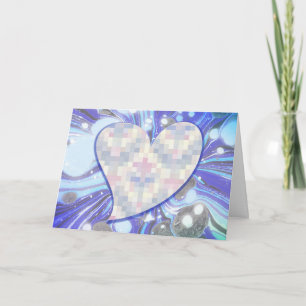 Heart Whimsy in Blue Valentine's Card