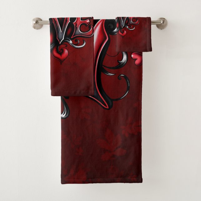 Heart Whispers: The Magic of Love  Bath Towel Set (Insitu)