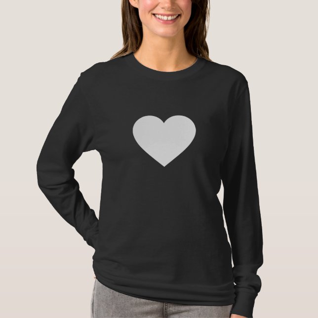 Heart - White on Dark T-Shirt (Front)