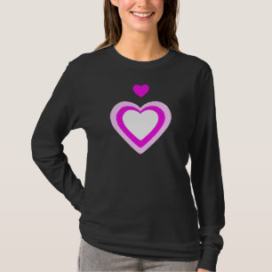 HEART, white pink T-Shirt