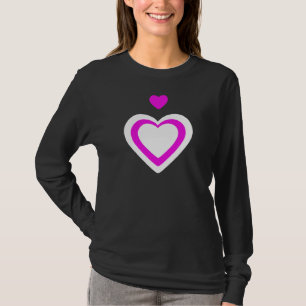HEART, white pink T-Shirt