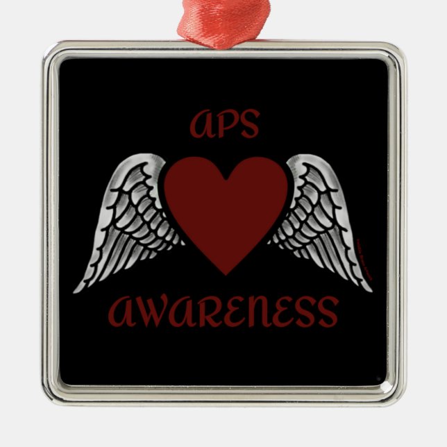 Heart/Wings...APS Metal Ornament (Front)