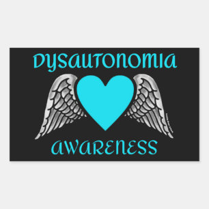 Heart/Wings...Dysautonomia Rectangular Sticker