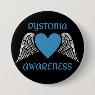 Heart/Wings...Dystonia 7.5 Cm Round Badge