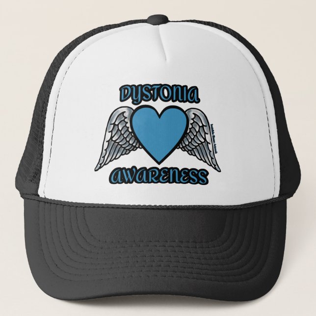 Heart/Wings...Dystonia Trucker Hat (Front)