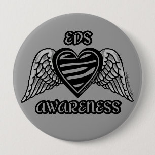 Heart/Wings...EDS 10 Cm Round Badge