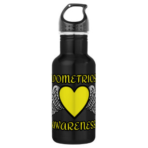 Heart/Wings...Endometriosis Water Bottle