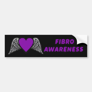 Heart/Wings...Fibro Bumper Sticker