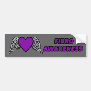 Heart/Wings...Fibro Bumper Sticker
