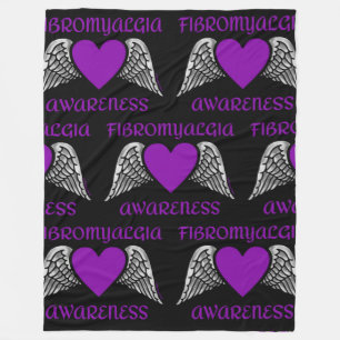Heart/Wings...Fibro Fleece Blanket