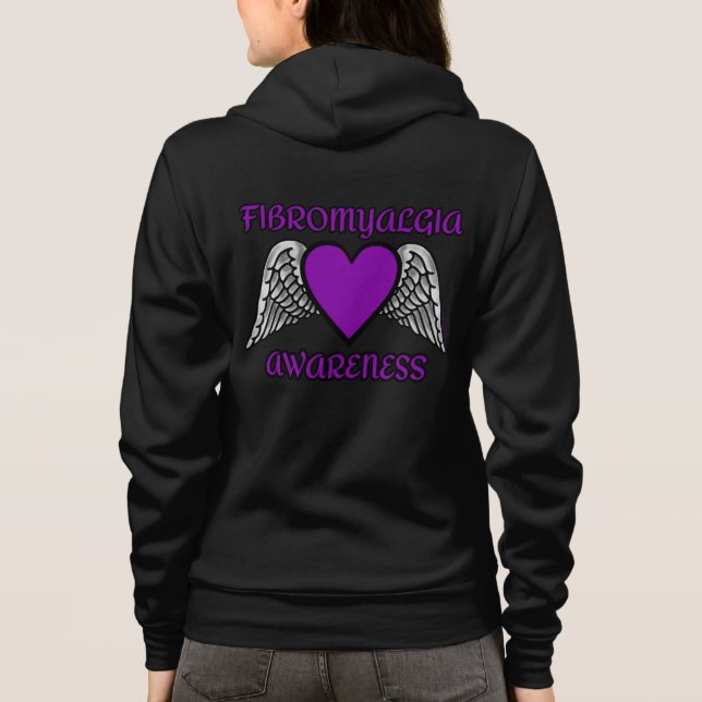 Heart/Wings...Fibro Hoodie (Back)