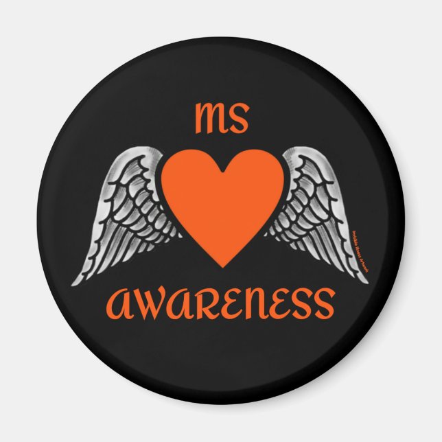 Heart/Wings...MS Magnet (Front)