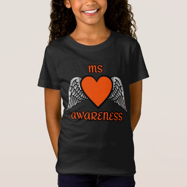 Heart/Wings...MS T-Shirt (Front)