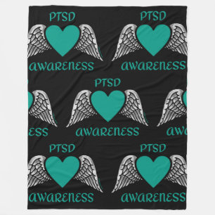 Heart/Wings...PTSD Fleece Blanket