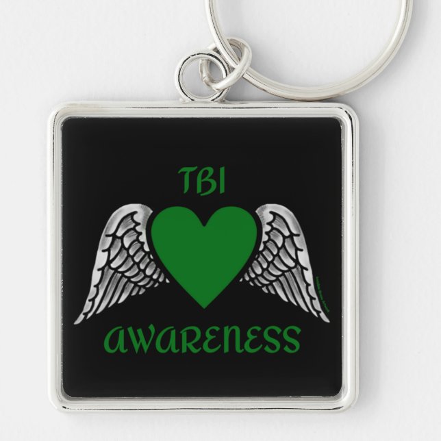 Heart/Wings...TBI Keychain (Front)