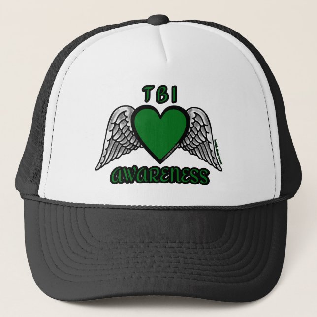 Heart/Wings...TBI Trucker Hat (Front)