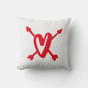 Heart with arrow Throw Pillow