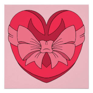 Heart with Arrowhead and Bow Poster