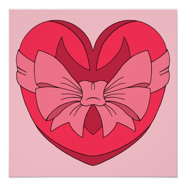 Heart with Arrowhead and Bow Poster (Front)