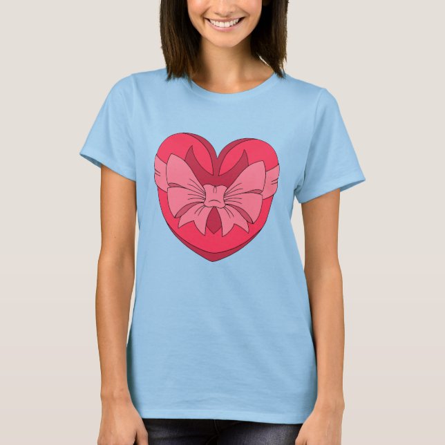 Heart with Arrowhead and Bow T-Shirt (Front)